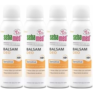 Sebamed Deodorant Aerosol 150 ML Balsam - Sensitive/Hassas (4 Lü Set)