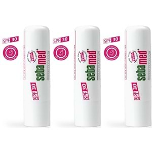 Sebamed Dudak Koruyucu Bakım Kremi Stick 30 SPF 4.8GR (Çatlamış ve Hassas Nemlendiricili) (3 Lü Set)