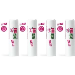 Sebamed Dudak Koruyucu Bakım Kremi Stick 30 SPF 4.8GR (Çatlamış ve Hassas Nemlendiricili) (4 Lü Set)