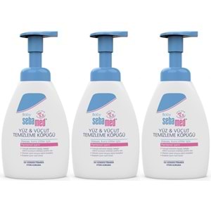 Sebamed Bebek Şampuanı Yüz ve Vücut Köpüğü 400ML (pH 5.5 Yenidoğan Hassas Cilt) (3 Lü Set)