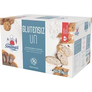 Sinangil Glutensiz Un 15KG (15000GR) Kutu Çölyak Diyetine Uygun (3PK*5KG)