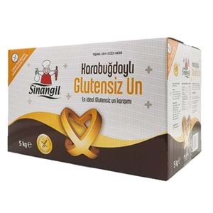 Sinangil Glutensiz Un 15KG (15000GR) Kutu Karabuğdaylı (3PK*5Kg)