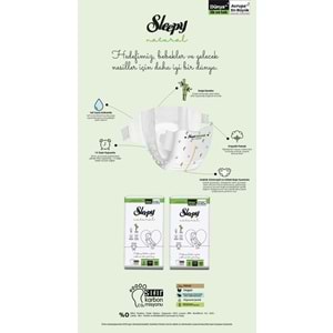 Sleepy Bebek Bezi Natural 0 Beden 0-3 KG Prematüre 132 Adet Aylık Fırsat Pk
