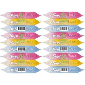 Sleepy Islak Havlu Cep Mendil 15 Yaprak (18 Li Set) Rose/Garden (6PK*3) 270 Yaprak
