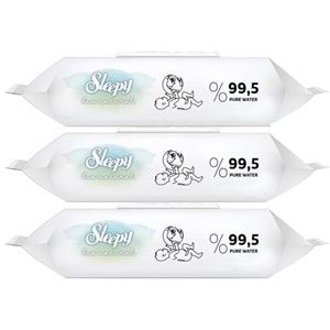 Sleepy Islak Havlu Mendil Bio Natural 40 Yaprak Yeni Doğan (48 Li Set) Plastik Kapaklı 1920 Yaprak