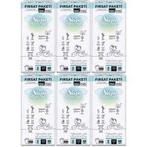 Sleepy Bebek Bezi Bio Natural 2 Beden 3-6 KG Mini 288 Adet Ekstra Fırsat Pk