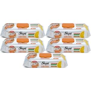 Sleepy Easy Clean Yüzey Temizlik Mutfak Havlusu -Mendili 50 Yaprak Portakal Yağlı (5Li Set) 250Yprk