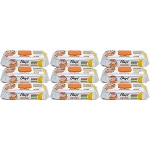 Sleepy Easy Clean Yüzey Temizlik Mutfak Havlusu -Mendili 50 Yaprak Portakal Yağlı (9Lu Set) 450Yprk