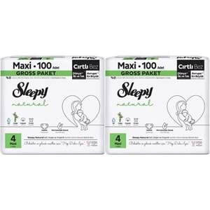 Sleepy Bebek Bezi Natural 4 Beden 7-14 KG Maxi 200 Adet Ekonomik Ultra Pk