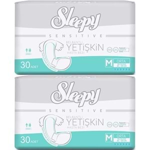 Sleepy Yetişkin Bezi Bel Bantlı M - Orta - Medium 60 Adet (2PK*30)