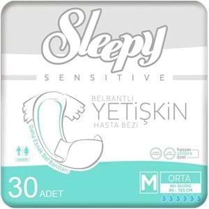 Sleepy Yetişkin Bezi Bel Bantlı M - Orta - Medium 90 Adet (3PK*30)