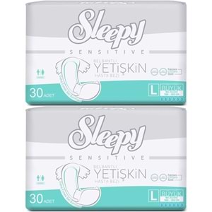 Sleepy Yetişkin Bezi Bel Bantlı L - Large - Büyük 60 Adet (2PK*30)