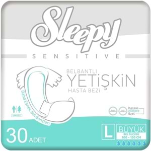 Sleepy Yetişkin Bezi Bel Bantlı L - Large - Büyük 180 Adet (6PK*30)