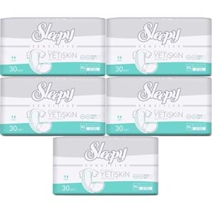 Sleepy Yetişkin Bezi Bel Bantlı XL - Extra Large - Ekstra Large 150 Adet (5PK*30)