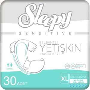 Sleepy Yetişkin Bezi Bel Bantlı XL - Extra Large - Ekstra Large 240 Adet (8PK*30)