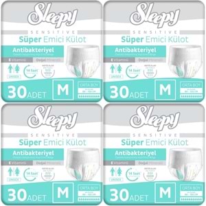 Sleepy Yetişkin Bezi Emici Külot M - Orta - Medium 120 Adet (4PK*30)