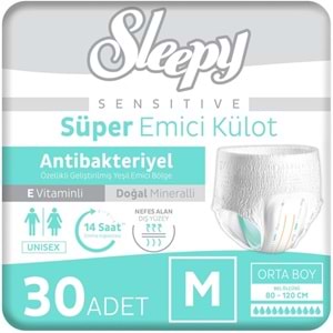 Sleepy Yetişkin Bezi Emici Külot M - Orta - Medium 120 Adet (4PK*30)