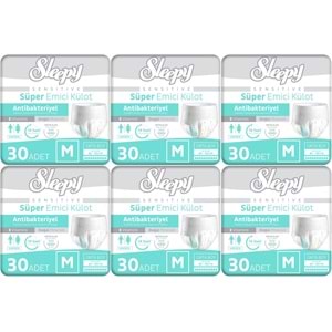 Sleepy Yetişkin Bezi Emici Külot M - Orta - Medium 180 Adet (6PK*30)