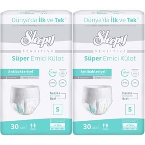 Sleepy Yetişkin Bezi Emici Külot S - Küçük - Small 60 Adet (2PK*30)