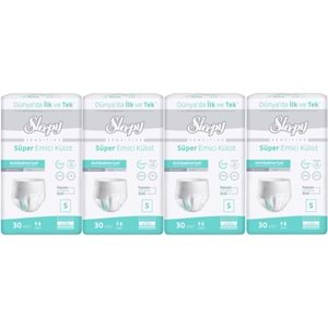 Sleepy Yetişkin Bezi Emici Külot S - Küçük - Small 120 Adet (4PK*30)