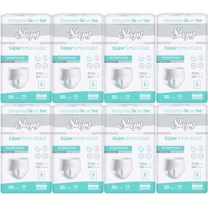 Sleepy Yetişkin Bezi Emici Külot S - Küçük - Small 240 Adet (8PK*30)