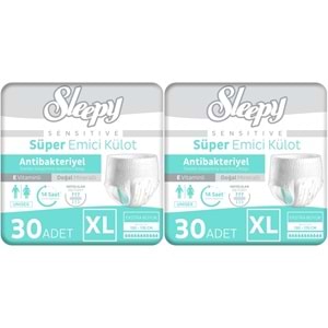 Sleepy Yetişkin Bezi Emici Külot XL - Ekstra Büyük - Extra Large 60 Adet (2PK*30)