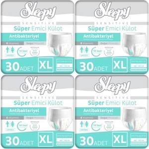 Sleepy Yetişkin Bezi Emici Külot XL - Ekstra Büyük - Extra Large 120 Adet (4PK*30)