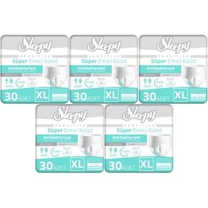 Sleepy Yetişkin Bezi Emici Külot XL - Ekstra Büyük - Extra Large 150 Adet (5PK*30)