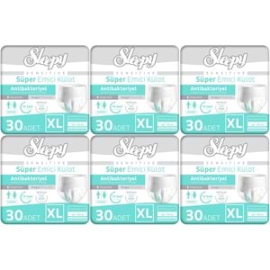 Sleepy Yetişkin Bezi Emici Külot XL - Ekstra Büyük - Extra Large 180 Adet (6PK*30)