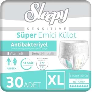 Sleepy Yetişkin Bezi Emici Külot XL - Ekstra Büyük - Extra Large 240 Adet (8PK*30)