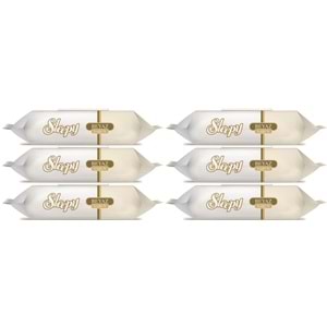 Sleepy Islak Havlu Mendil 90 Yaprak (6 Lı Set) Beyaz Sabun Kokulu Plastik Kapaklı (540 Yaprak)