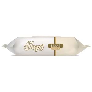Sleepy Islak Havlu Mendil 90 Yaprak (6 Lı Set) Beyaz Sabun Kokulu Plastik Kapaklı (540 Yaprak)