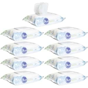 Sleepy Islak Havlu Mendil Pamuklu Yenidoğan Natural Bambu 40 Yaprak 9 Lu Set (360 Yaprak)