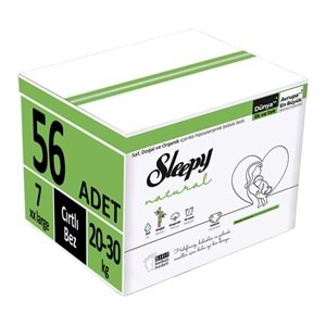 Sleepy Bebek Bezi Natural 7 Beden 20-30 KG XXLarge 56 Adet 2PK*28