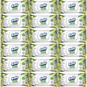 Solo Islak Havlu Mendil 50 Yaprak Limon & Biberiye (18 Li Set) (6PK*3) 900 Yaprak