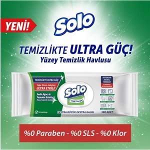 Solo Yüzey Temizlik Havlusu - Mendili 100 Yaprak Sedir Ağacı & Yasemin Esintisi (12 Li Set) 1200 Ypk