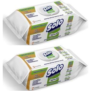 Solo Yüzey Temizlik Havlusu - Mendili 100 Yaprak Beyaz Sabun Ferahlığı (2 Li Set) 200 Yaprak