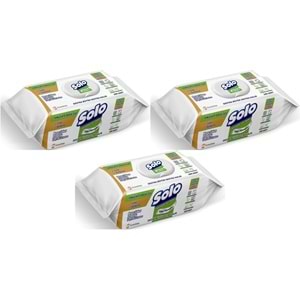 Solo Yüzey Temizlik Havlusu - Mendili 100 Yaprak Beyaz Sabun Ferahlığı (3 Lü Set) 300 Yaprak