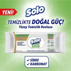 Solo Yüzey Temizlik Havlusu - Mendili 100 Yaprak Beyaz Sabun Ferahlığı (4 Lü Set) 400 Yaprak