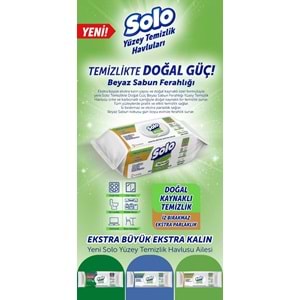 Solo Yüzey Temizlik Havlusu - Mendili 100 Yaprak Beyaz Sabun Ferahlığı (9 Lu Set) 900 Yaprak