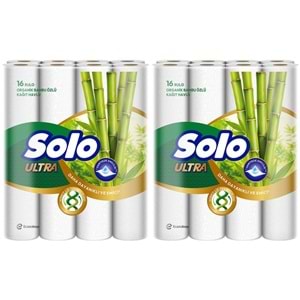 Solo Ultra Kağıt Havlu 32 Li Paket Rulo Organik Bambu ve Pamuk Özlü (Dev Ekonomik Pk) (2PK*16)