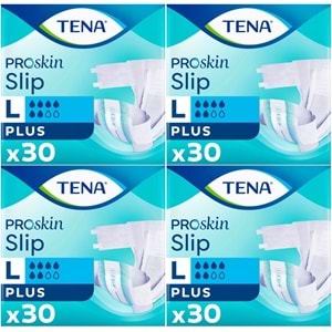 Tena Proskin Slip Plus Bel Bantlı Yetişkin Bezi L - Büyük - Large 120 Adet