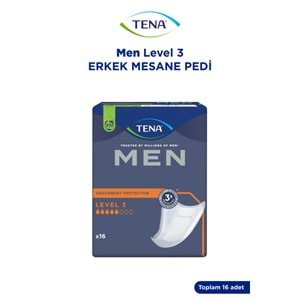 Tena Men Emici Koruma Level 3 Erkek Mesane Pedi 96 Adet