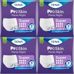 Tena Proskin Pants Süper Night Gece Emici Külot Yetişkin Bezi L - Büyük - Large 120 Adet