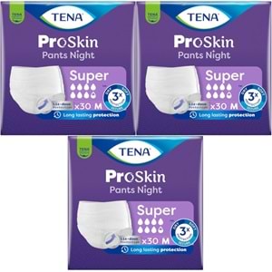 Tena Proskin Pants Süper Night Gece Emici Külot Yetişkin Bezi M - Orta - Medium 90 Adet