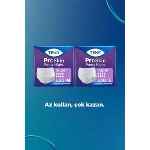 Tena Proskin Pants Süper Night Gece Emici Külot Yetişkin Bezi M - Orta - Medium 90 Adet