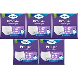 Tena Proskin Pants Süper Night Gece Emici Külot Yetişkin Bezi M - Orta - Medium 150 Adet