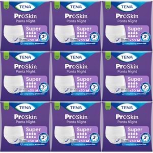 Tena Proskin Pants Süper Night Gece Emici Külot Yetişkin Bezi M - Orta - Medium 270 Adet