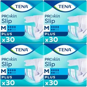 Tena Proskin Slip Plus Bel Bantlı Yetişkin Bezi M - Orta - Medium 120 Adet