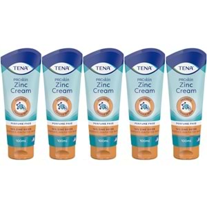 Tena Proskin Çinko Krem 100 ML (Yatan hastalar için Koruyucu - Onarıcı) (5 Li Set)